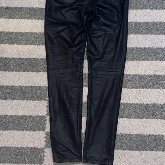 Leather Low Rise Jeans - Picture 3 of 7